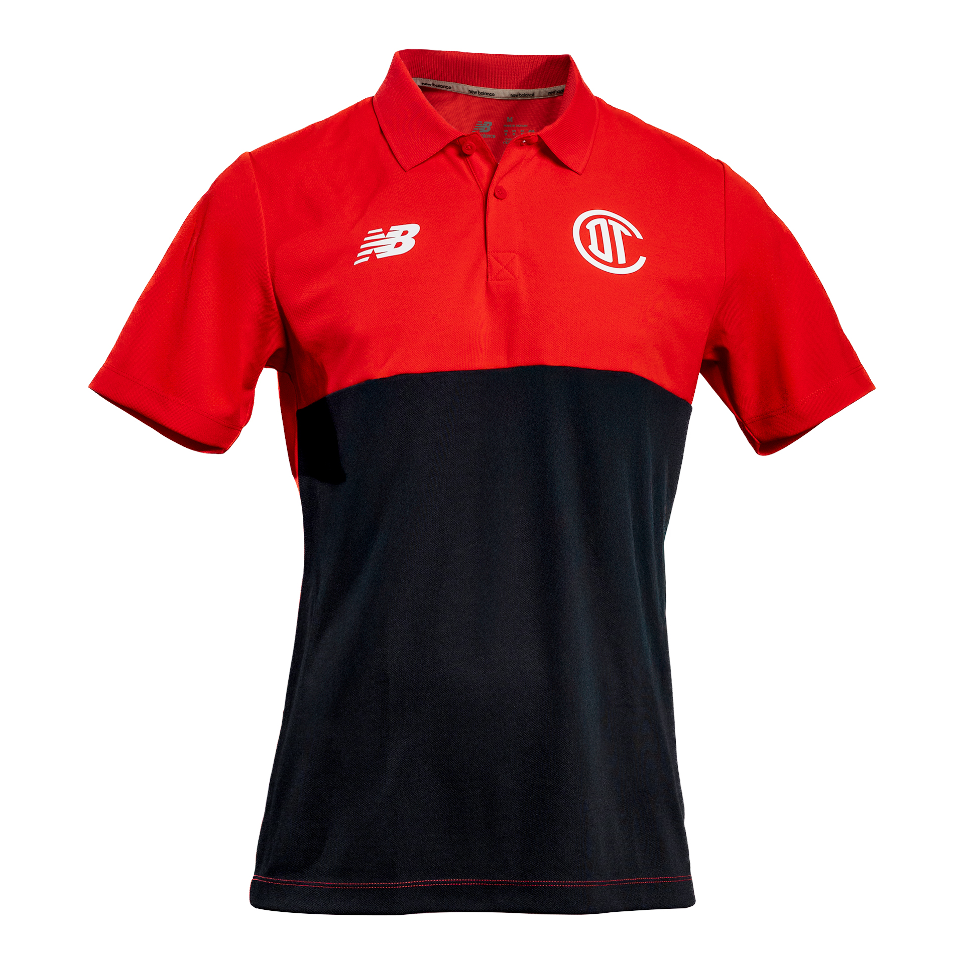 Training Polo hombre Deportivo Toluca rojo y negro