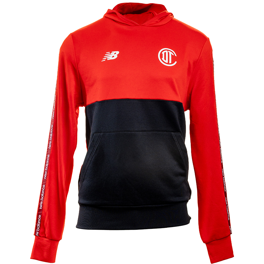 Training Hoodie Deportivo Toluca negro y rojo