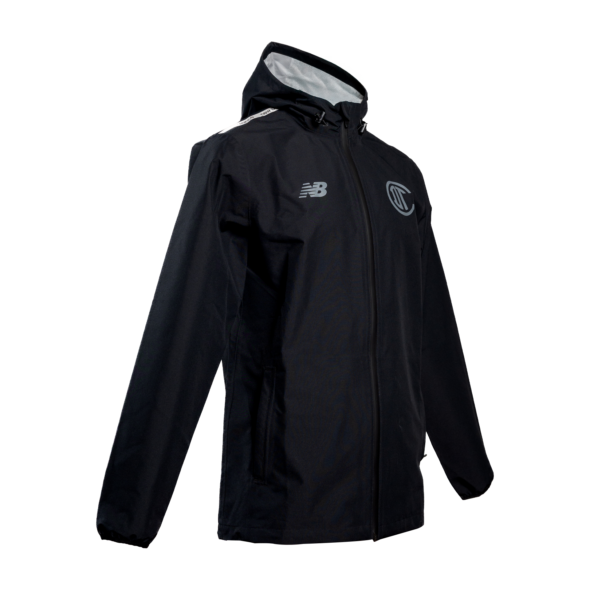 Chamarra impermeable Deportivo Toluca Training negro, BLACK, large