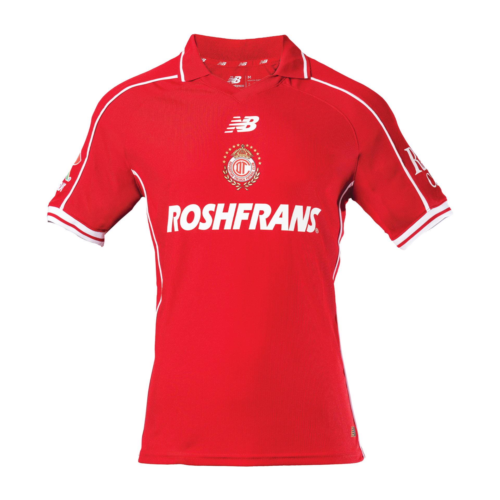 Deportivo Toluca Home Short Sleeve Jersey Elite, HME, large