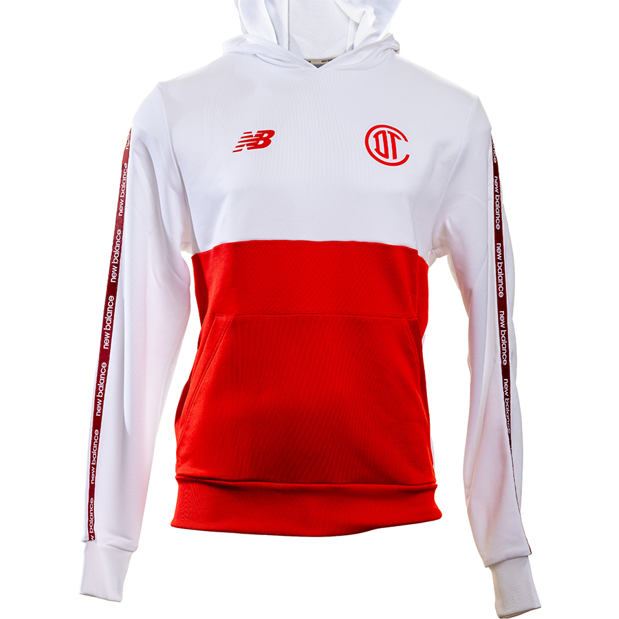 Training Hoodie Deportivo Toluca blanco y rojo