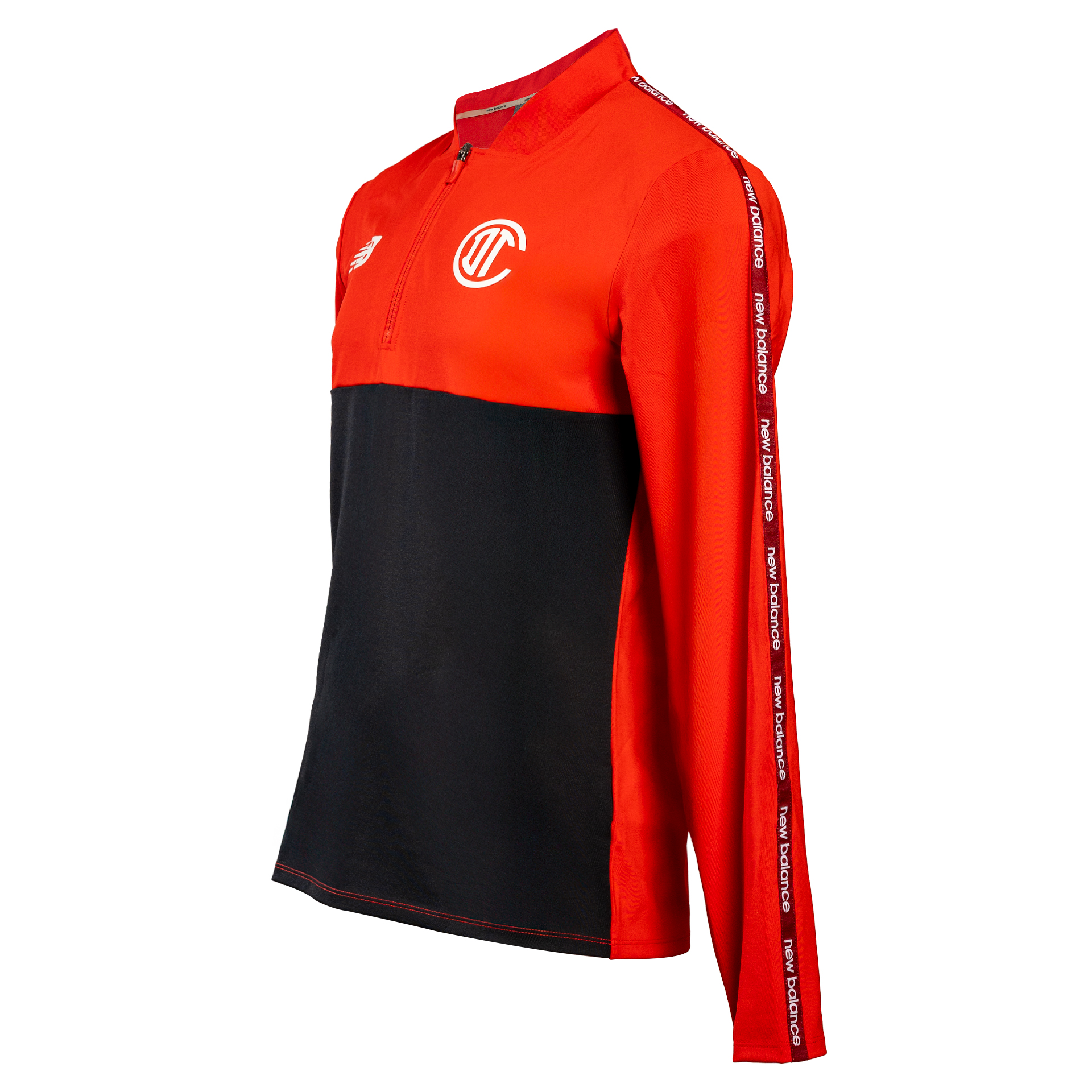 Training 1/4 zip Knitted Midlayer Deportivo Toluca rojo, HIGH RISK RED, large